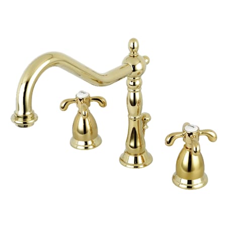 Kingston Brass 8" Widespread Bathroom Faucet, Polished Brass KS1992TX